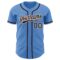 Custom Powder Blue Brown-White Authentic Baseball Jersey
