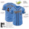 Custom Powder Blue Brown-White Authentic Baseball Jersey