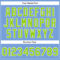 Custom Powder Blue Neon Green-White Authentic Baseball Jersey