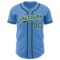 Custom Powder Blue Green-White Authentic Baseball Jersey