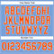 Custom Powder Blue White Pinstripe Orange Authentic Baseball Jersey