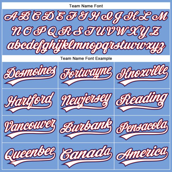 Custom Powder Blue Red Pinstripe White-Royal Authentic Baseball Jersey