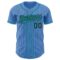 Custom Powder Blue Black Pinstripe Teal Authentic Baseball Jersey