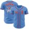 Custom Powder Blue Red-White Authentic Baseball Jersey