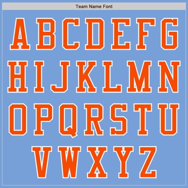 Custom Powder Blue Orange-White Authentic Baseball Jersey