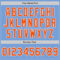 Custom Powder Blue Orange-White Authentic Baseball Jersey