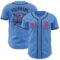 Custom Powder Blue Pink-Black Authentic Baseball Jersey