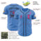 Custom Powder Blue Pink-Black Authentic Baseball Jersey