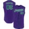 Custom Purple Kelly Green-White Authentic Sleeveless Baseball Jersey