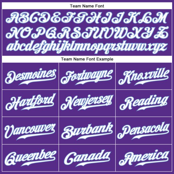 Custom Purple White-Light Blue Authentic Sleeveless Baseball Jersey