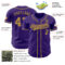 Custom Purple Old Gold Authentic Baseball Jersey