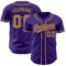 Custom Purple Old Gold Authentic Baseball Jersey