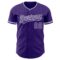 Custom Purple White Authentic Baseball Jersey