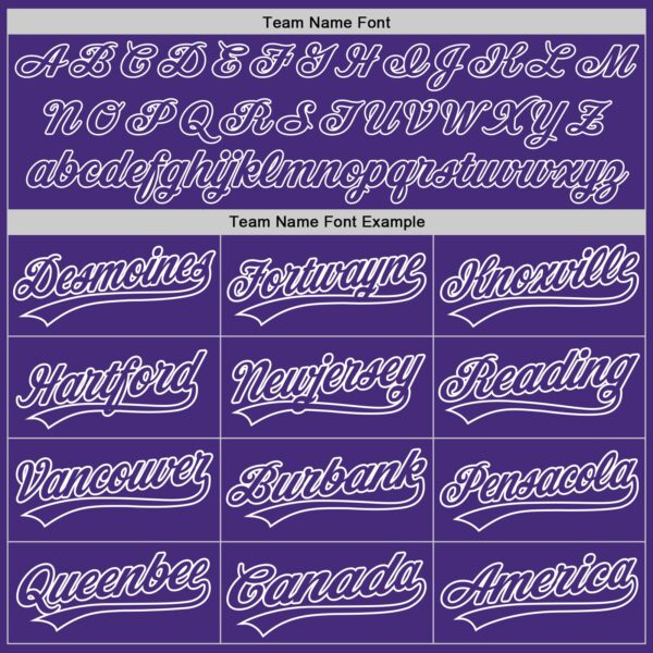 Custom Purple White Authentic Baseball Jersey