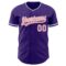 Custom Purple Medium Pink-White Authentic Baseball Jersey