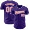 Custom Purple Medium Pink-White Authentic Baseball Jersey