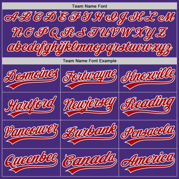 Custom Purple Red-White Authentic Baseball Jersey