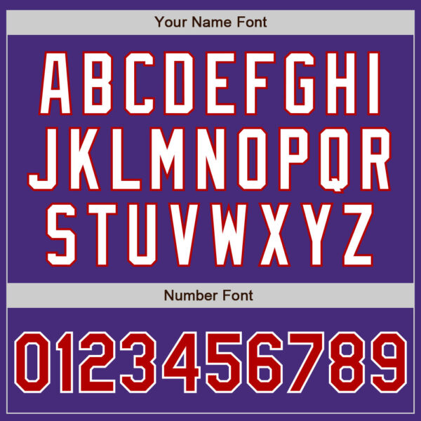 Custom Purple Red-White Authentic Baseball Jersey
