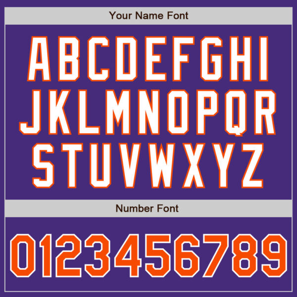 Custom Purple Orange-White Authentic Baseball Jersey