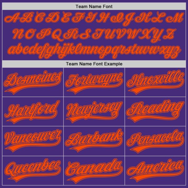 Custom Purple Orange Authentic Baseball Jersey