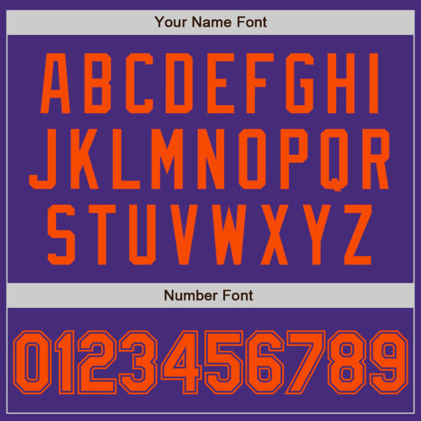 Custom Purple Orange Authentic Baseball Jersey