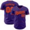 Custom Purple Orange Authentic Baseball Jersey