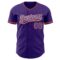 Custom Purple White-Orange Authentic Baseball Jersey