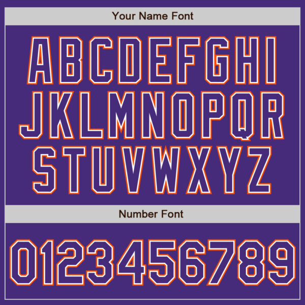 Custom Purple White-Orange Authentic Baseball Jersey