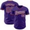 Custom Purple White-Orange Authentic Baseball Jersey