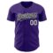 Custom Purple Black-White Authentic Baseball Jersey