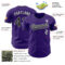 Custom Purple Black-White Authentic Baseball Jersey