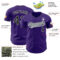 Custom Purple Black-White Authentic Baseball Jersey