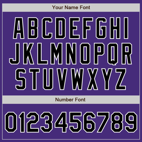 Custom Purple Black-White Authentic Baseball Jersey