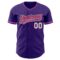 Custom Purple White Black-Pink Authentic Baseball Jersey
