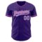 Custom Purple Light Blue-Pink Authentic Baseball Jersey