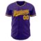 Custom Purple Gold Authentic Baseball Jersey