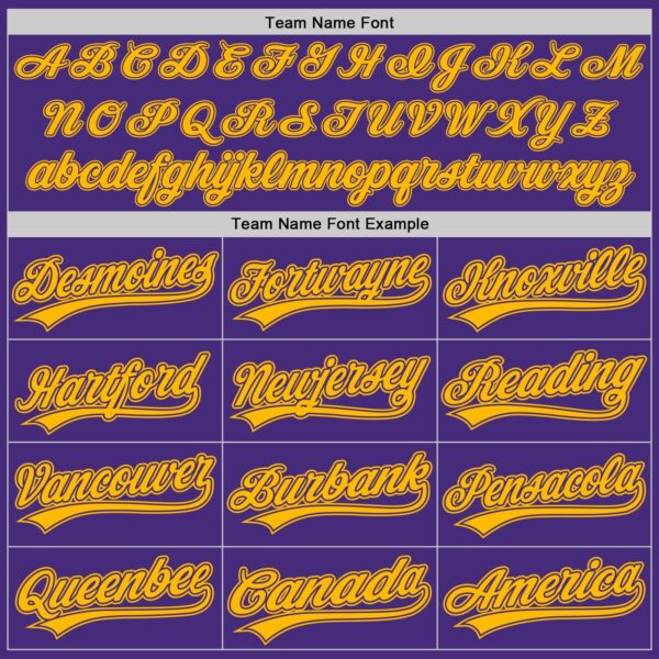 Custom Purple Gold Authentic Baseball Jersey