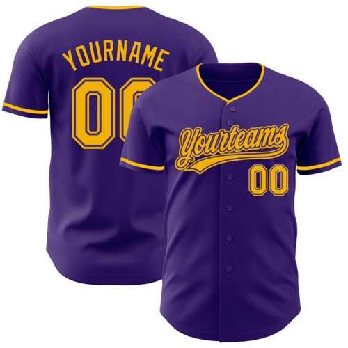 Purple0896_b607bbd3-51b0-43fc-a2c8-13086b8c74d1 Custom Purple Gold Authentic Baseball Jersey