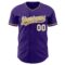 Custom Purple Old Gold-White Authentic Baseball Jersey