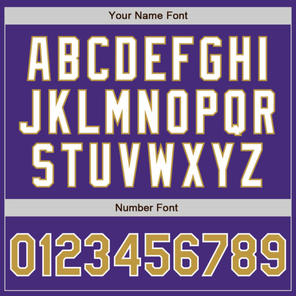 Custom Purple Old Gold-White Authentic Baseball Jersey