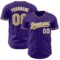 Custom Purple Old Gold-White Authentic Baseball Jersey