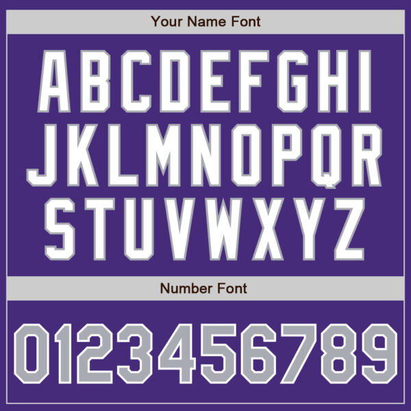 Custom Purple Gray-White Authentic Baseball Jersey