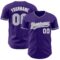 Custom Purple Gray-White Authentic Baseball Jersey