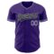 Custom Purple Black-Gray Authentic Baseball Jersey