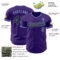 Custom Purple Black-Light Blue Authentic Baseball Jersey