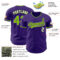 Custom Purple Neon Green Black-White Authentic Baseball Jersey