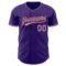 Custom Purple Light Blue-Red Authentic Baseball Jersey
