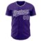 Custom Purple White-Gray Authentic Baseball Jersey