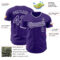 Custom Purple White-Gray Authentic Baseball Jersey