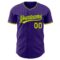 Custom Purple Yellow-Kelly Green Authentic Baseball Jersey